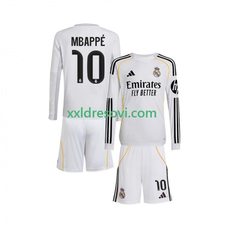 Real Madrid Kylian Mbappé 10 Domaći Dječji Nogometni Dres 2025-2026 Dugim Rukavima